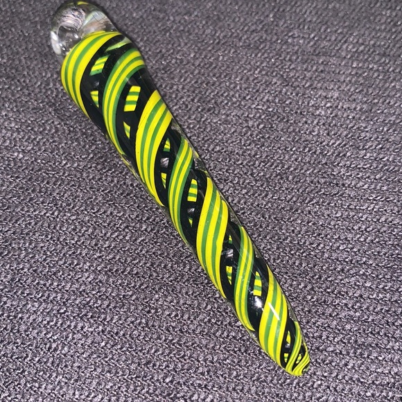 Abstract handmade hand blown glass wearable art pendant for necklace unisex - Picture 13 of 14